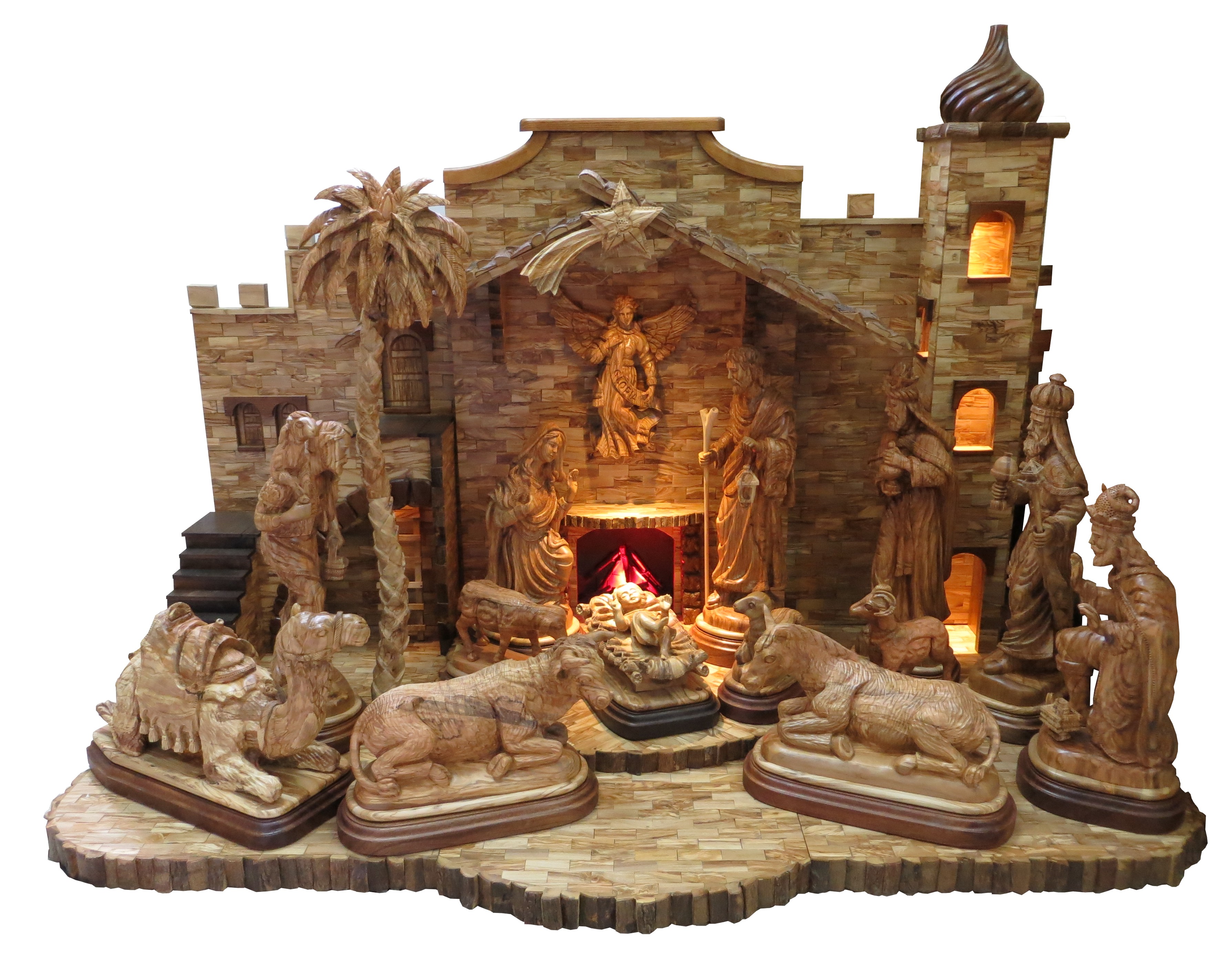 HUGE NATIVITY SET WITH SATBLE